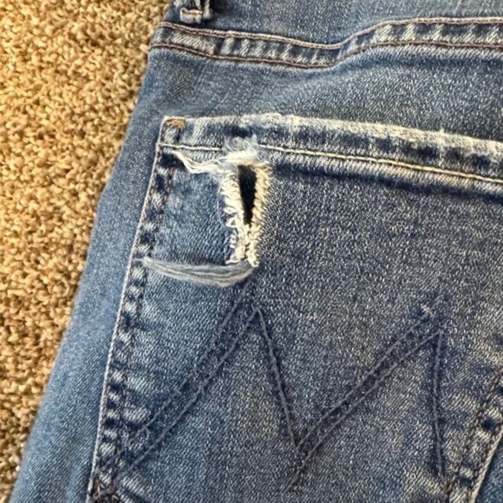 MOTHER The Insider Crop Step Chew Size 28 Dancing On Coals Boho Preppy Designer